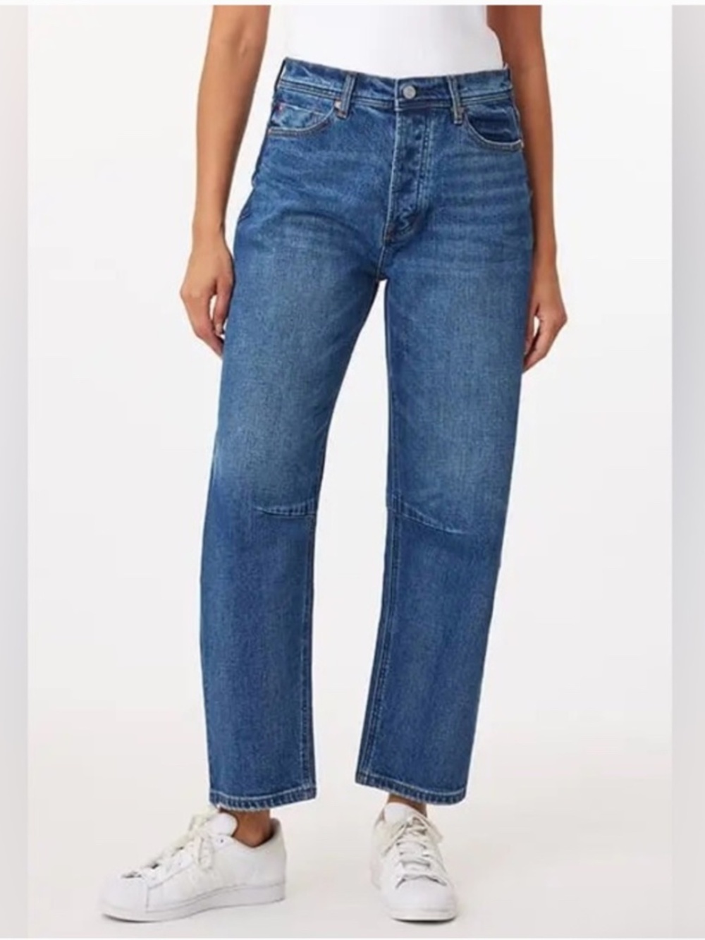 SCOTCH & SODA The Current L’actuel Barrel Cropped Jeans Size 4 / 27 Medium Wash